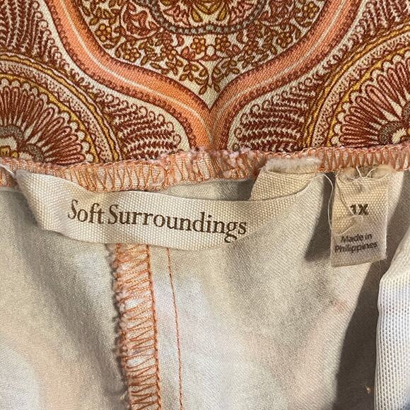 Soft Surroundings Canyon Sunset Ankle Pants Womens Sz 1X Superla Stretch Pullon - Picture 8 of 12